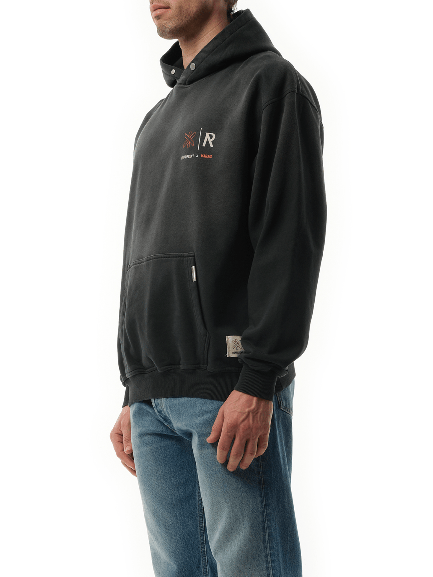 Represent x Marais Logo Lock Up Hoodie (Black)