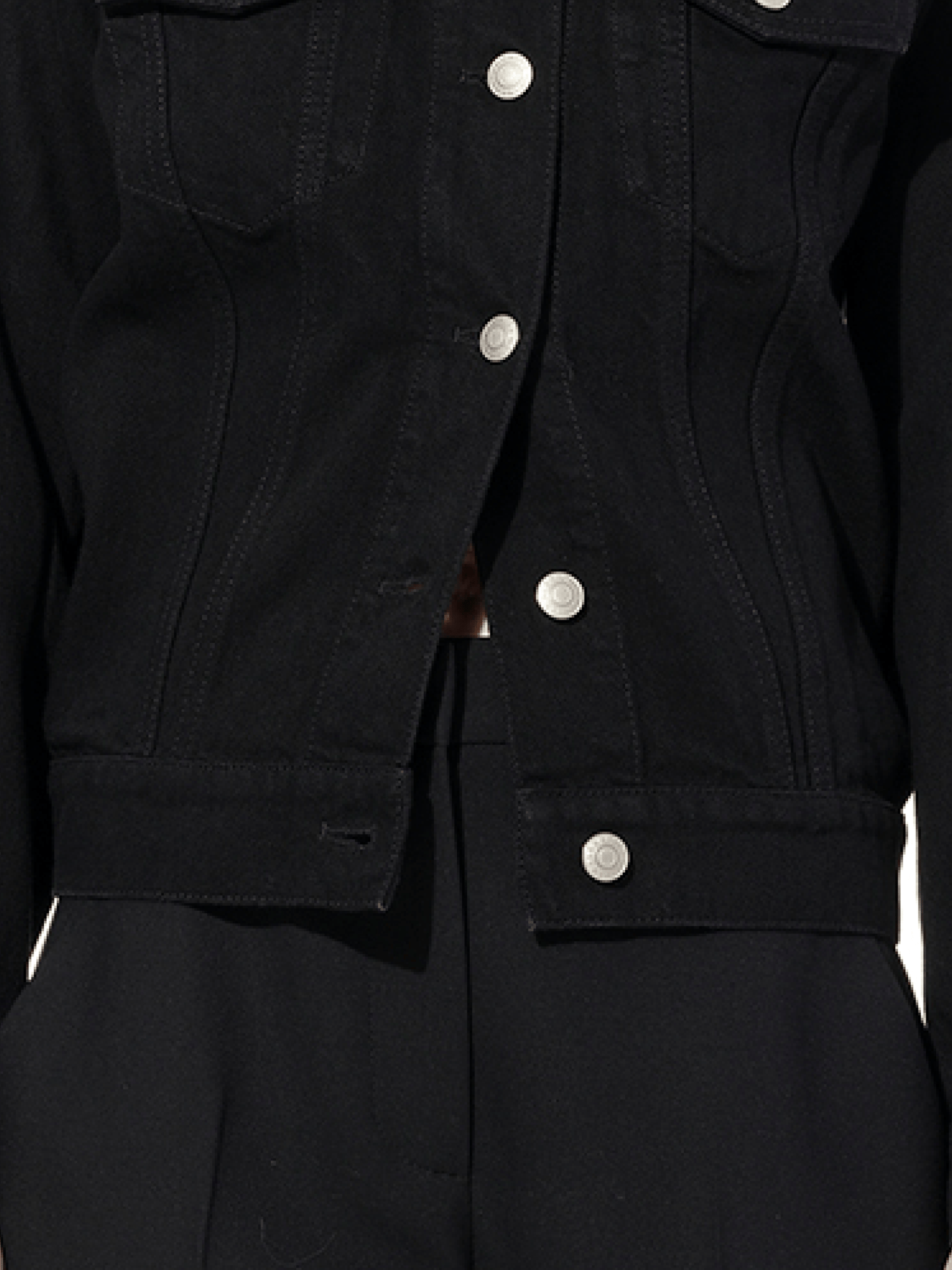 ALEXANDER MCQUEEN Washed Denim Jacket (Black)