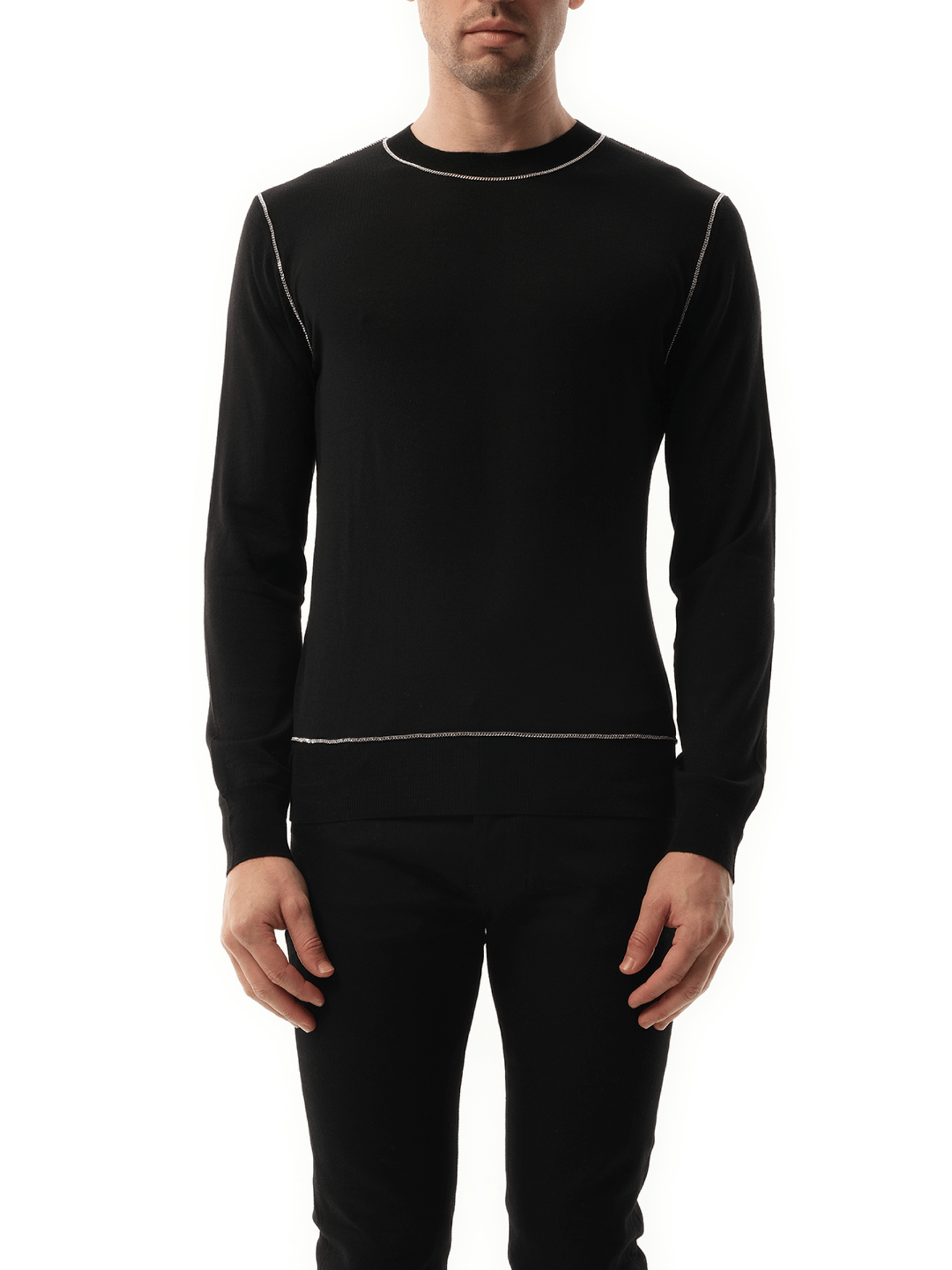 Image of a model wearing Outerwear. Product name - Givenchy Pullover in Black colour by brand - GIVENCHY