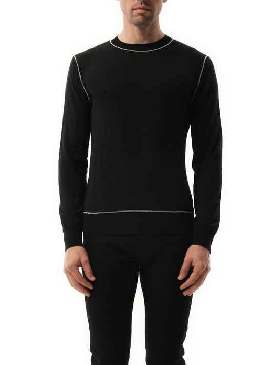 Image of a model wearing Outerwear. Product name - Givenchy Pullover in Black colour by brand - GIVENCHY