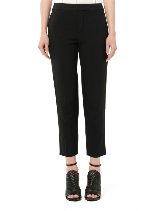 Image of a model wearing Pants. Productname: CHLOE Pantalon Trousers in Black colour by brand - CHLOE