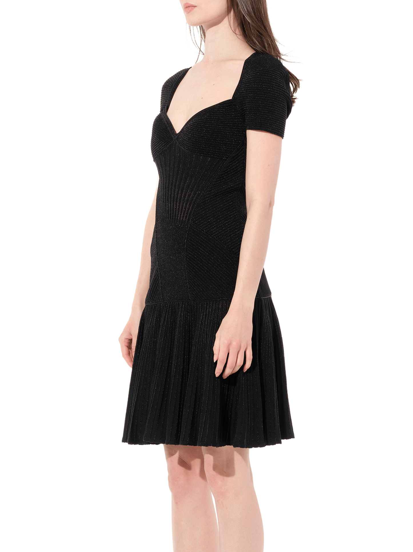 ALEXANDER MCQUEEN Knit Metal Dress (Black)
