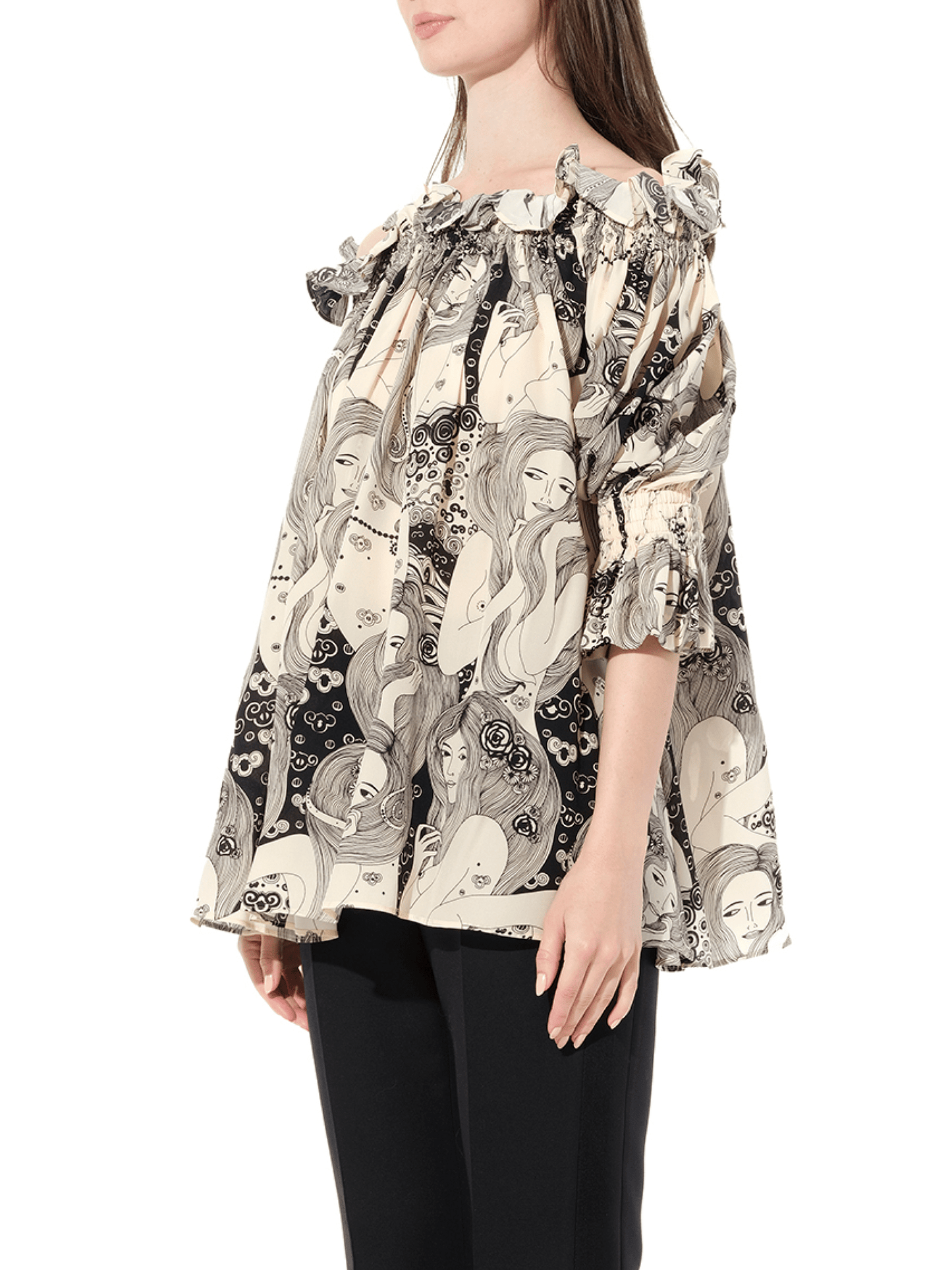 ALEXANDER MCQUEEN Off Shld Eve Top (White)