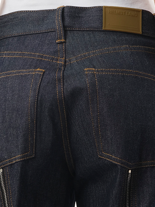 HELMUT LANG Women Zip Carpenter Jeans (Navy)