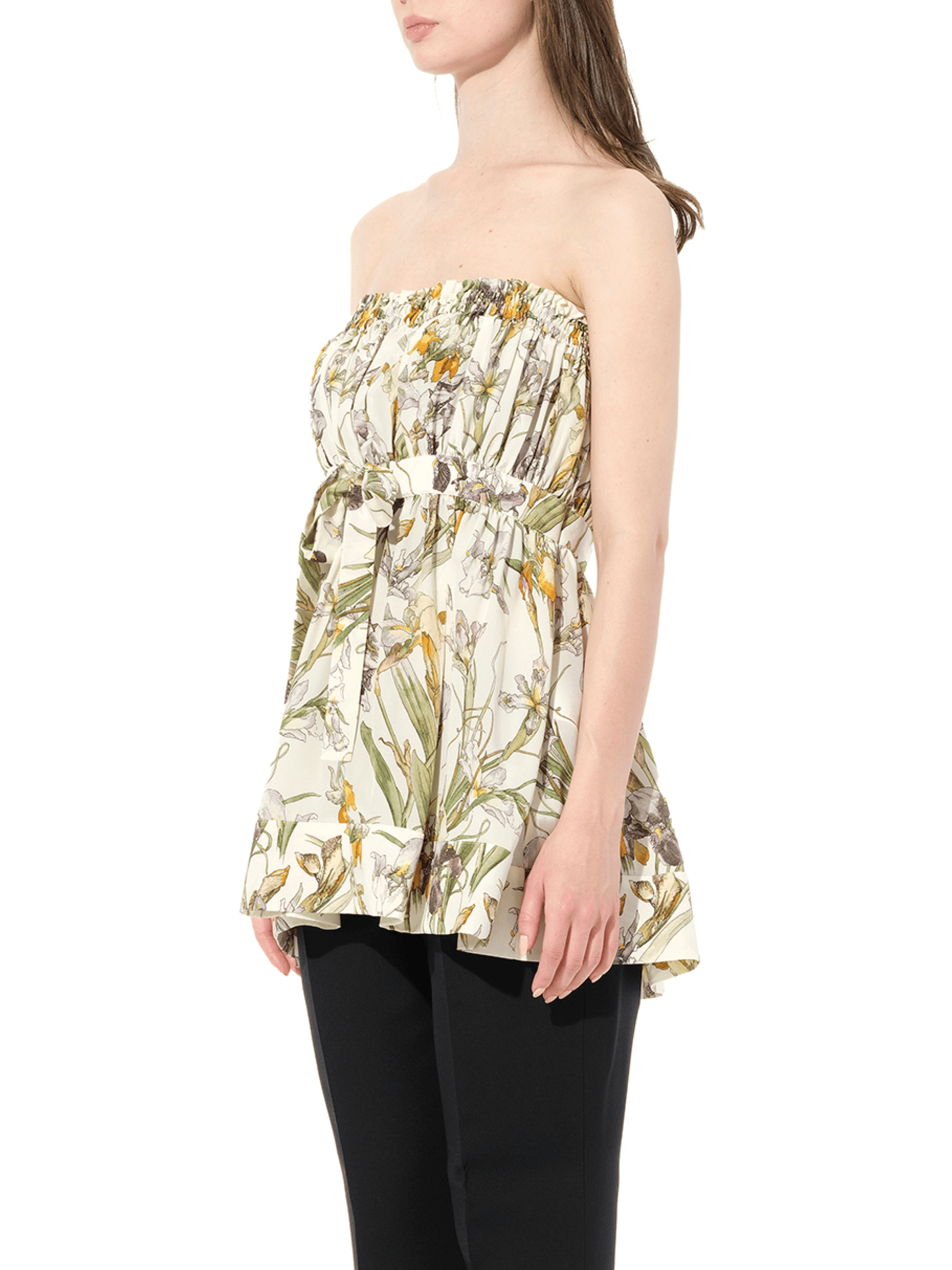 ALEXANDER MCQUEEN Iris Print Dress (White)