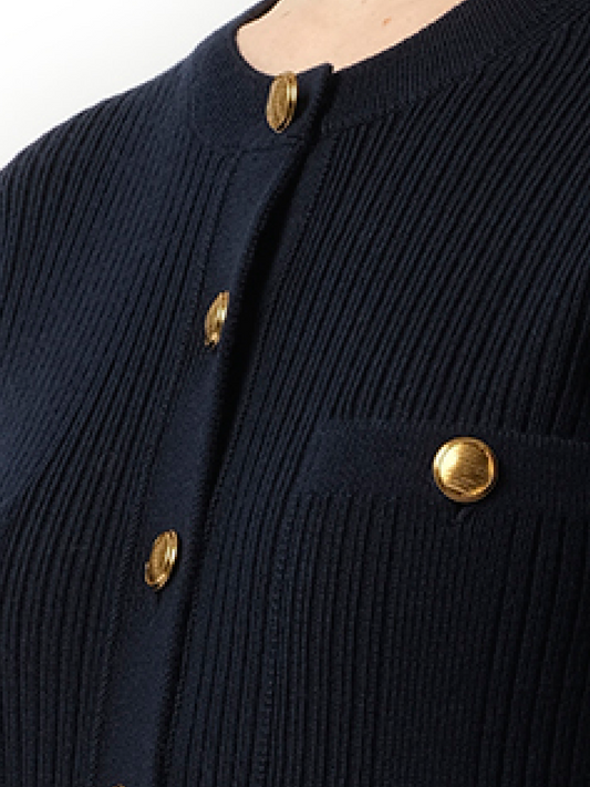 CHLOE Long Fitted Cardigan (Navy)