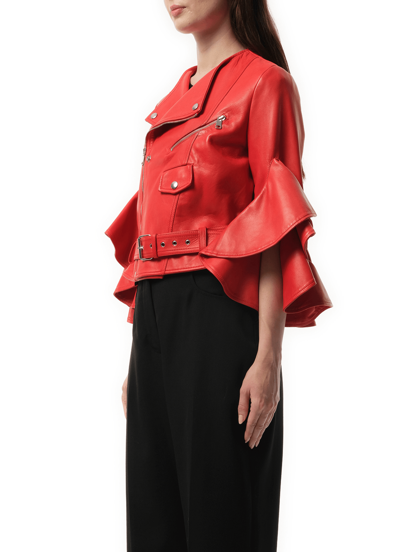 ALEXANDER MCQUEEN Leather Jacket (Red)