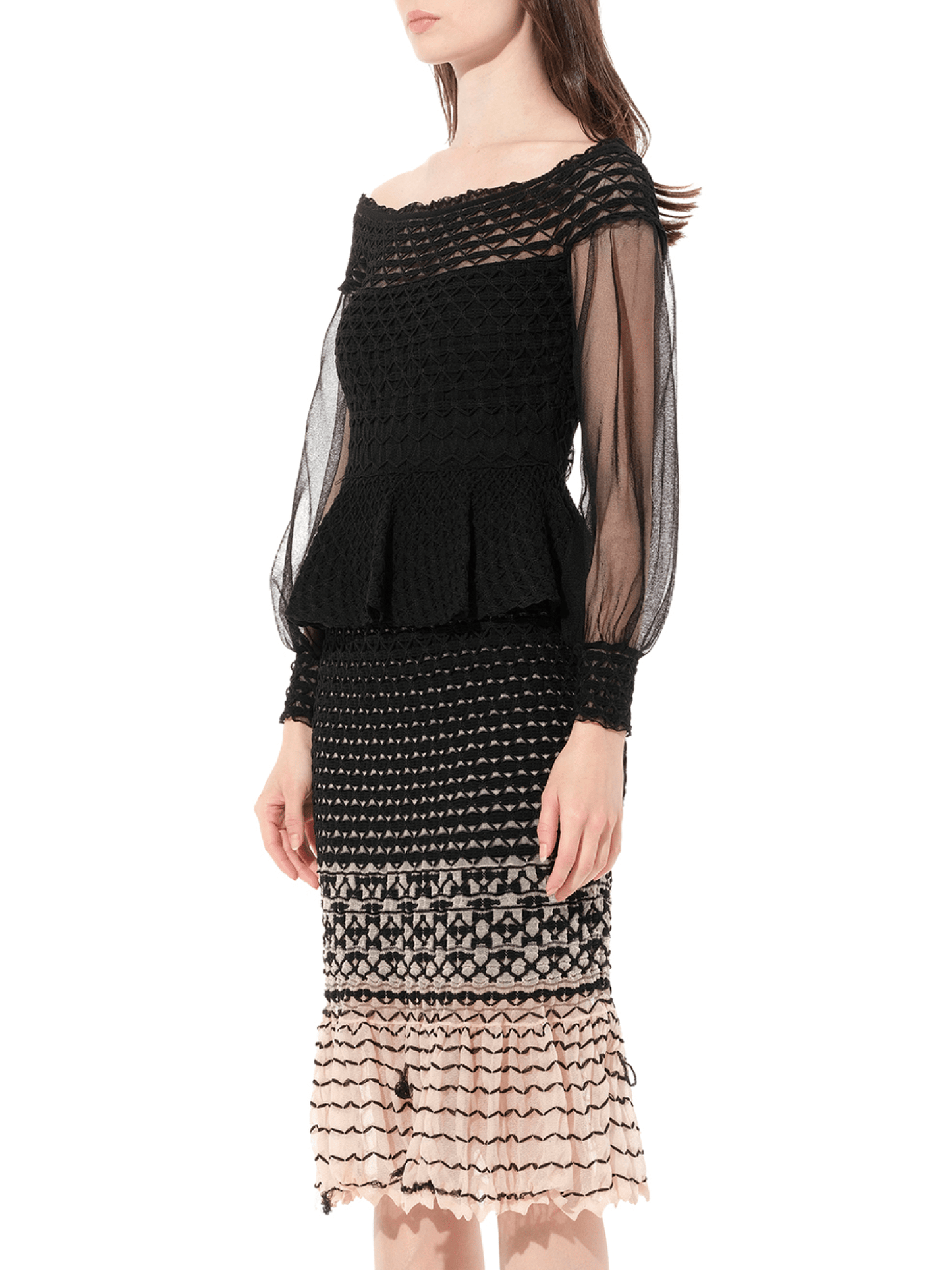 ALEXANDER MCQUEEN Criss Cross Dress (Black)
