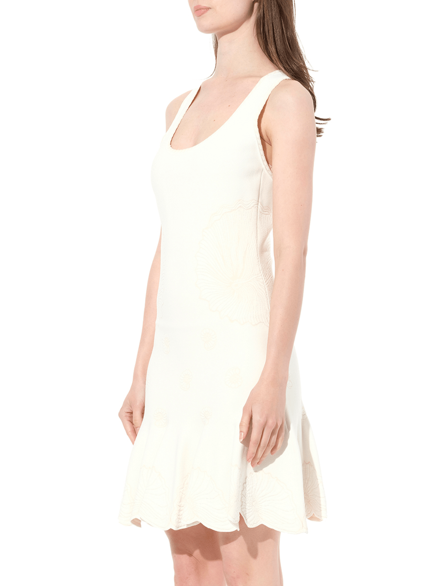 ALEXANDER MCQUEEN Sleeveless Mini Dress (White)