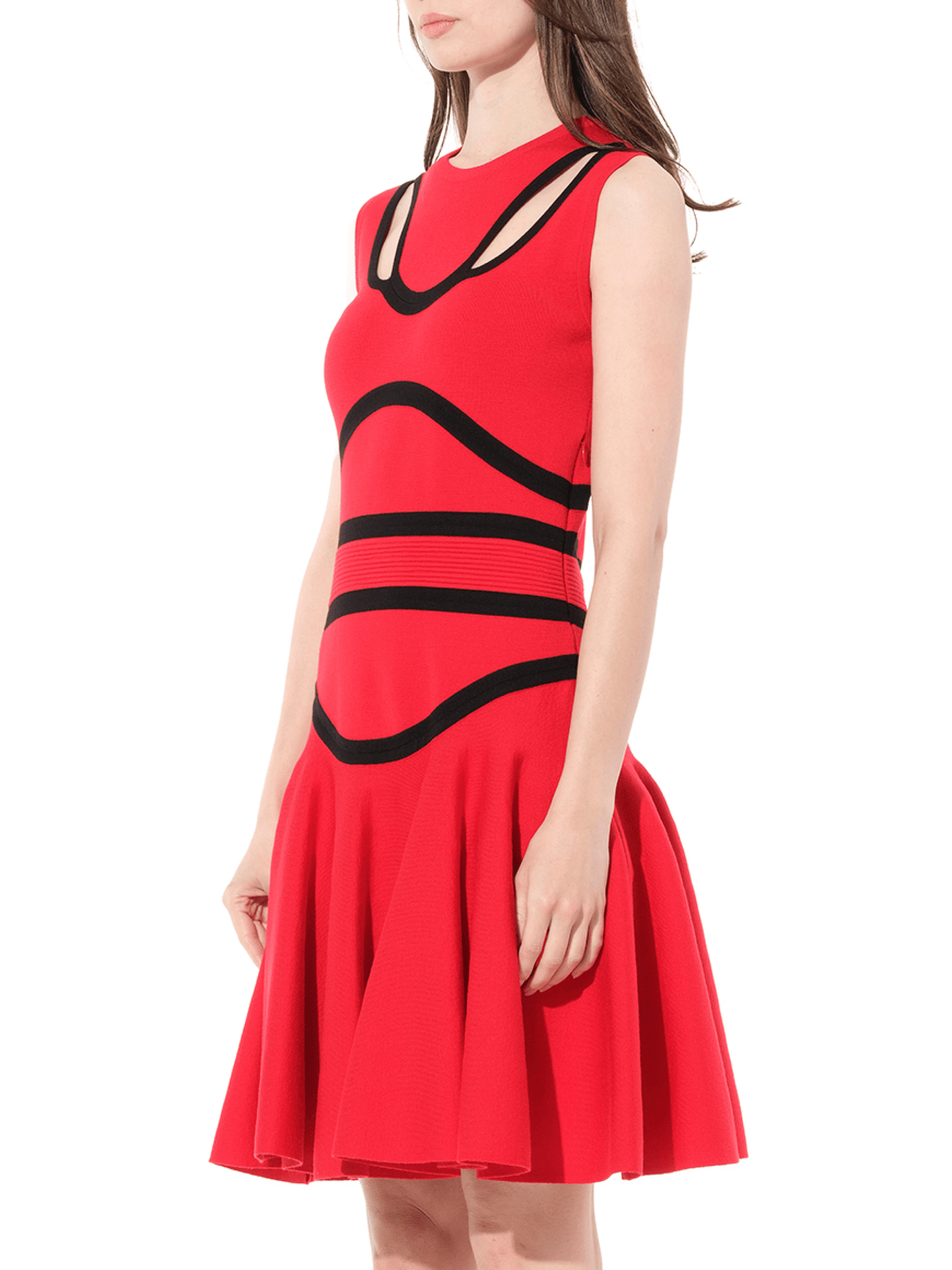 ALEXANDER MCQUEEN Sleeveless Mini Dress (Red)