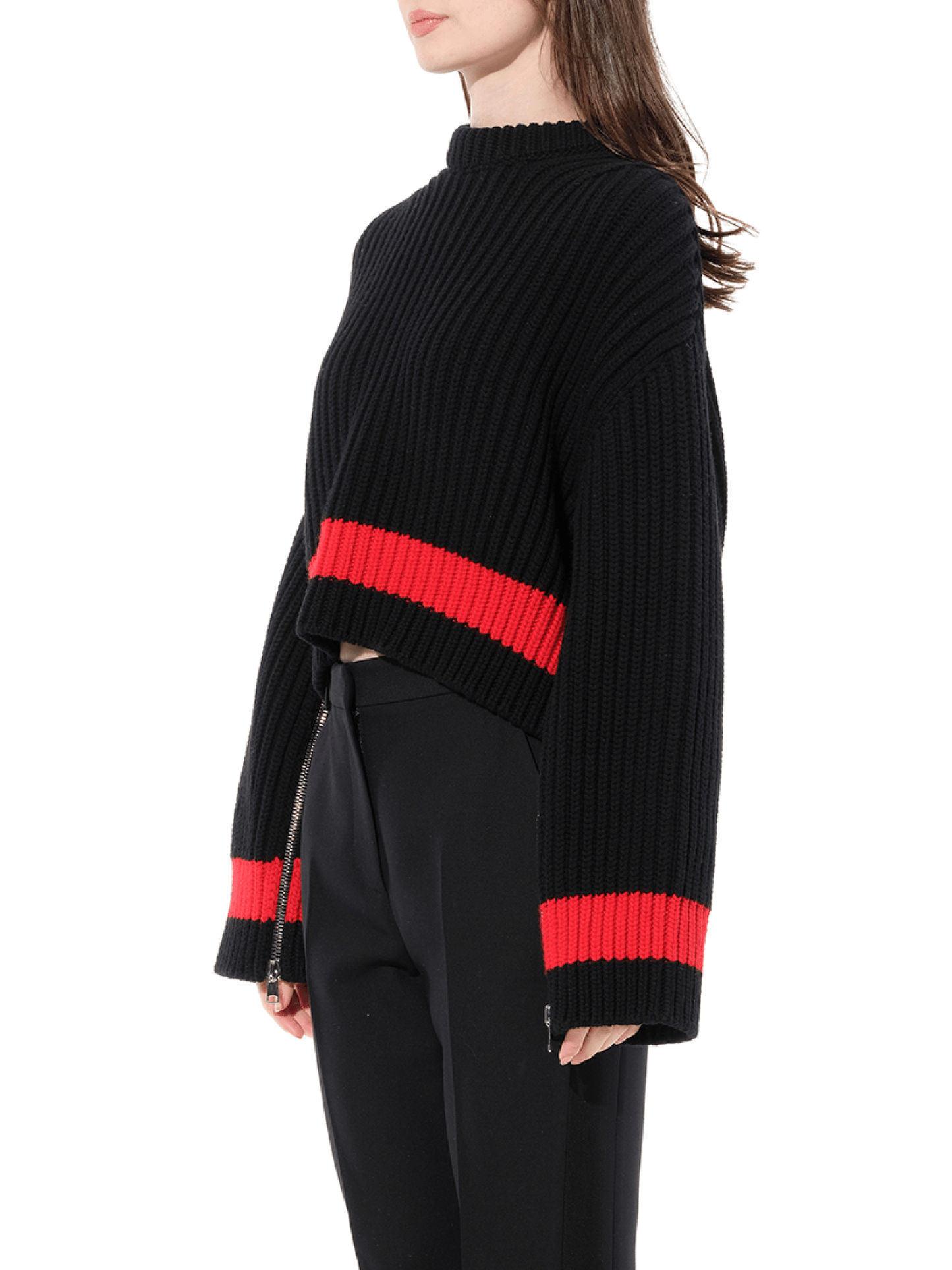 ALEXANDER MCQUEEN Chunky Rib Knitwear (Black)
