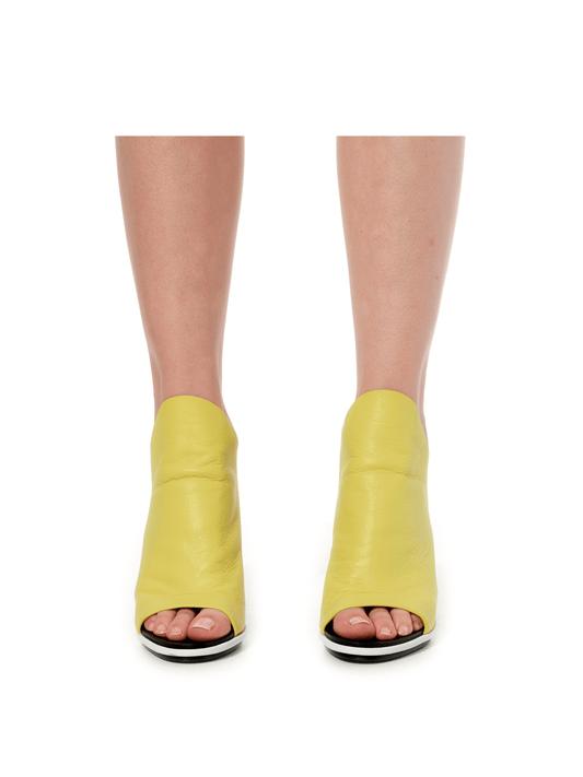 BALENCIAGA Pelle Papier Sandal (Yellow)