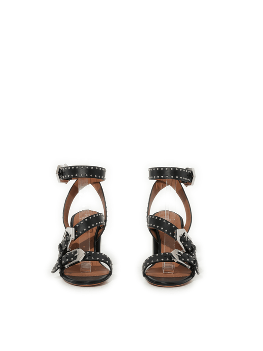 GIVENCHY Studs Heel Sandals (Black)