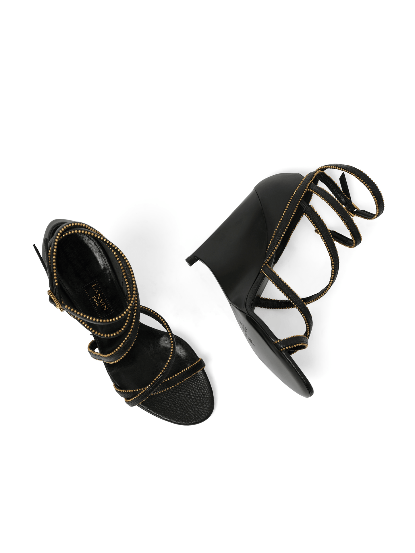 LANVIN Wedge Sandal (Black)