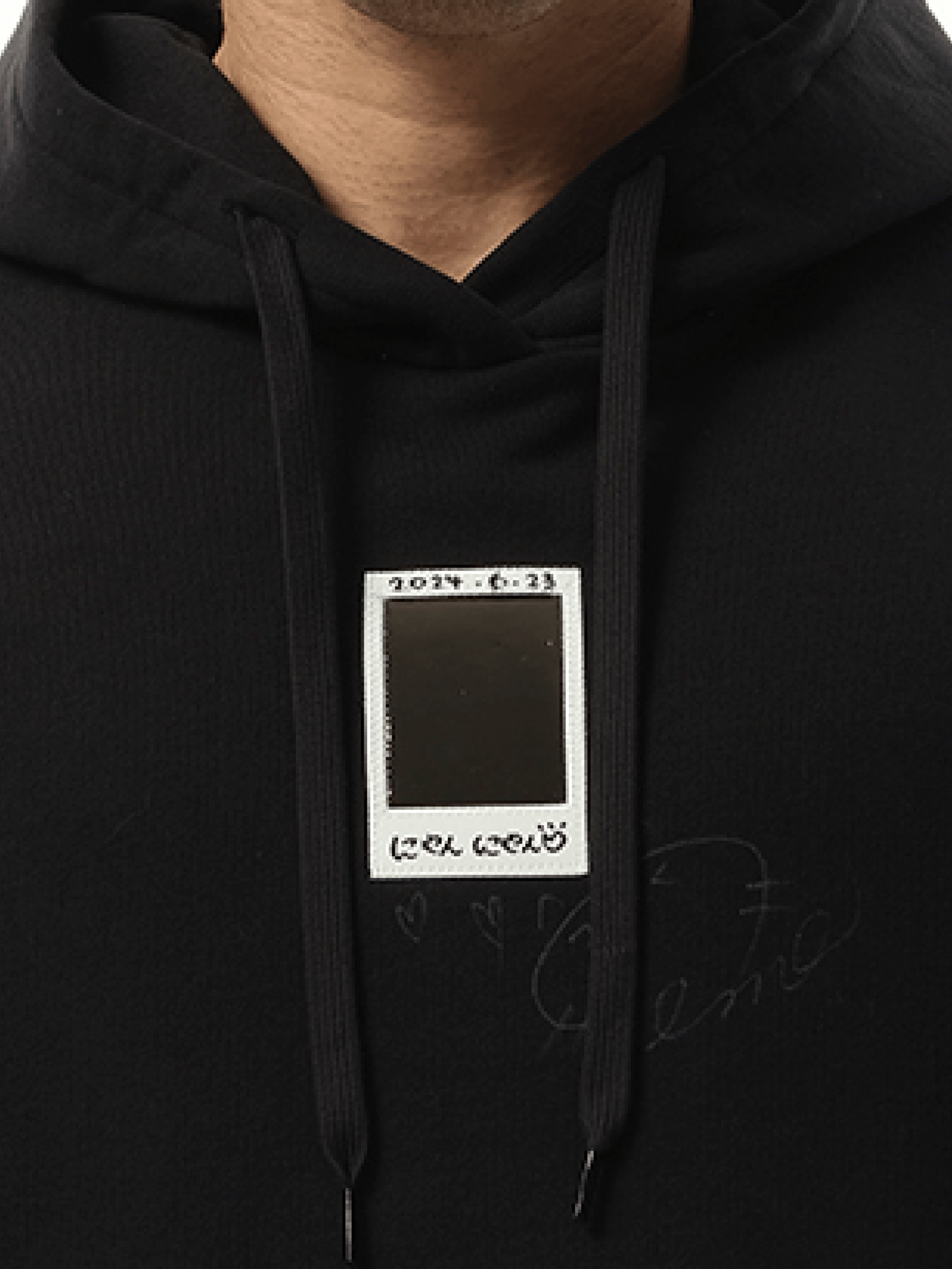 DOUBLET “Cheki” Rainbow-Film Hoodie (Black)