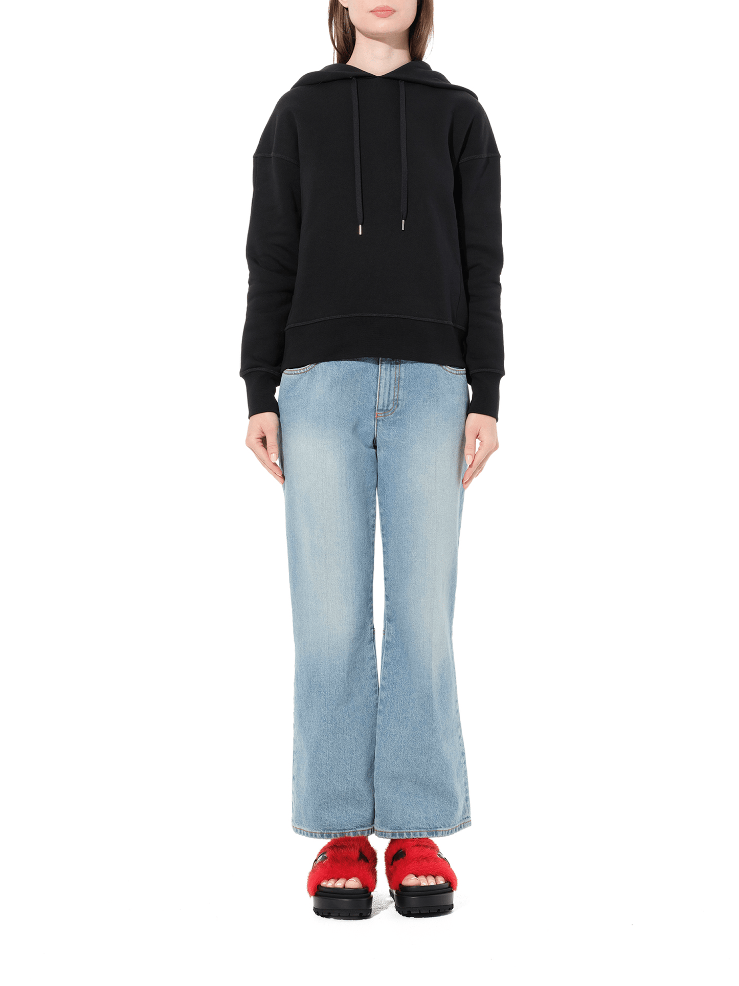 ALEXANDER MCQUEEN Emb Hood Sweatshirt (Black)