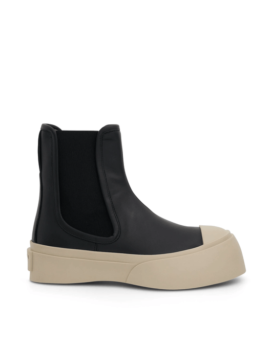 Image of Boots. Productname: MARNI Pablo Chelsea Leather Boot in BLACK colour by brand - MARNI