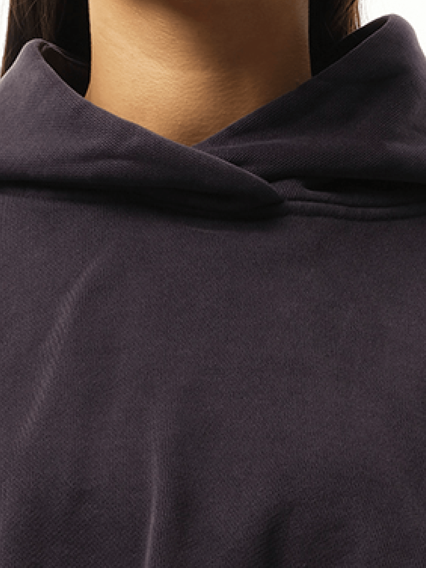 ENTIRE STUDIOS Cropped Heavy Hood (Purple)