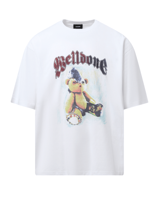 WE11DONE Punk Teddy T-Shirt (White)