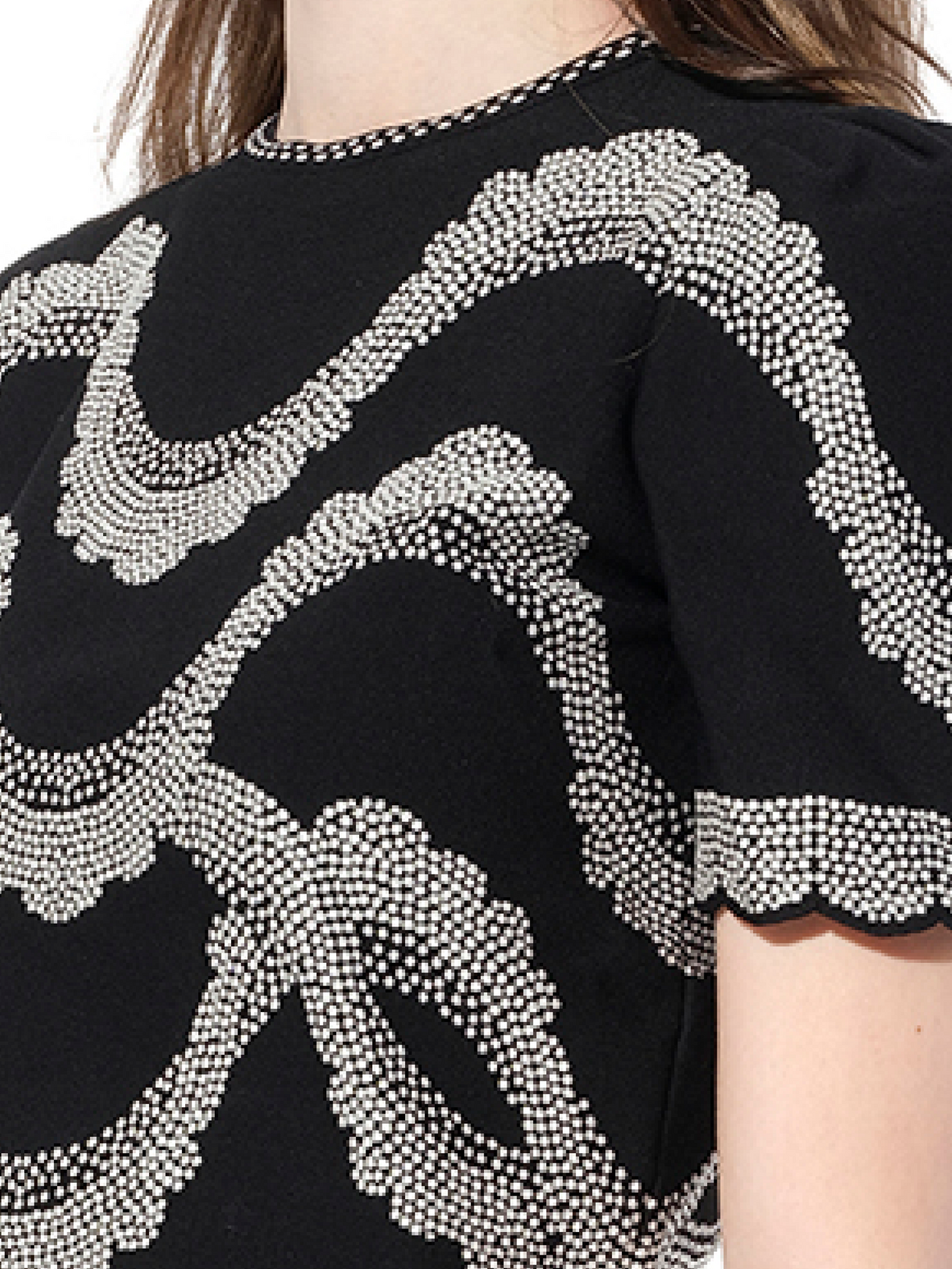 ALEXANDER MCQUEEN Short Sleeve Top (Black)