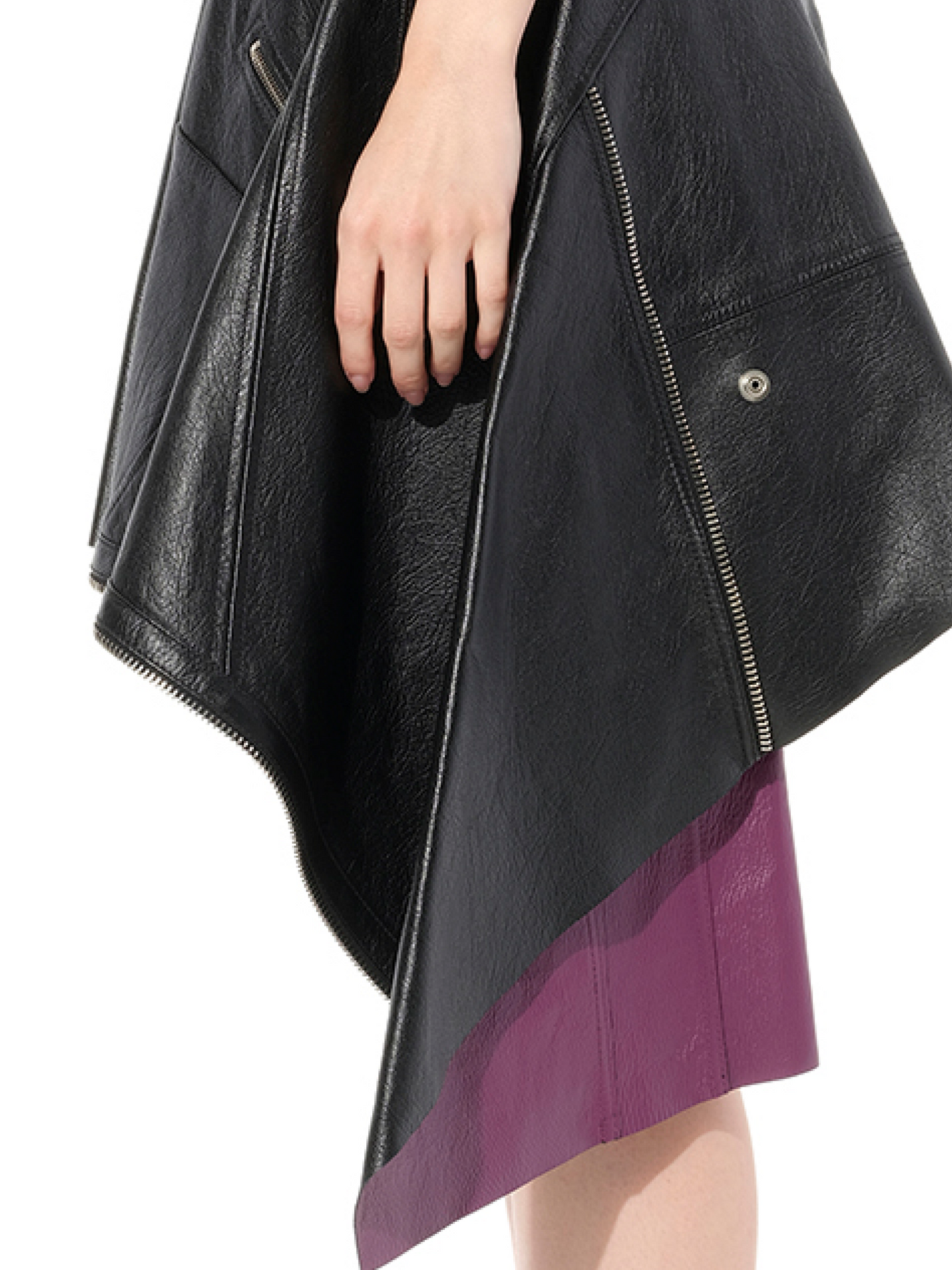 ALEXANDER MCQUEEN Leather Peplum Biker Dress (Black)