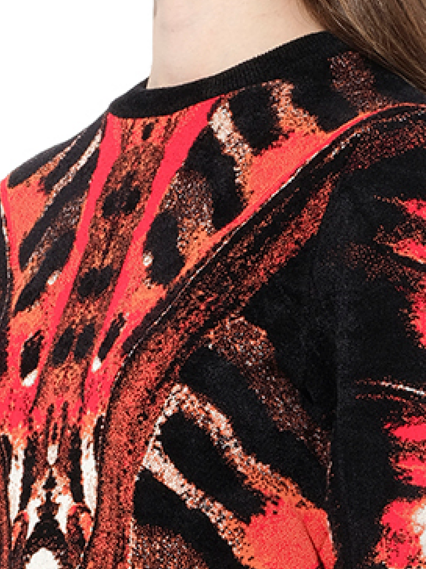 ALEXANDER MCQUEEN Butterfly Jacquard Knitwear (Red)