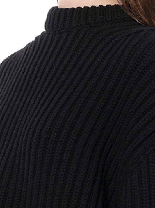 ALEXANDER MCQUEEN Chunky Rib Knitwear (Black)