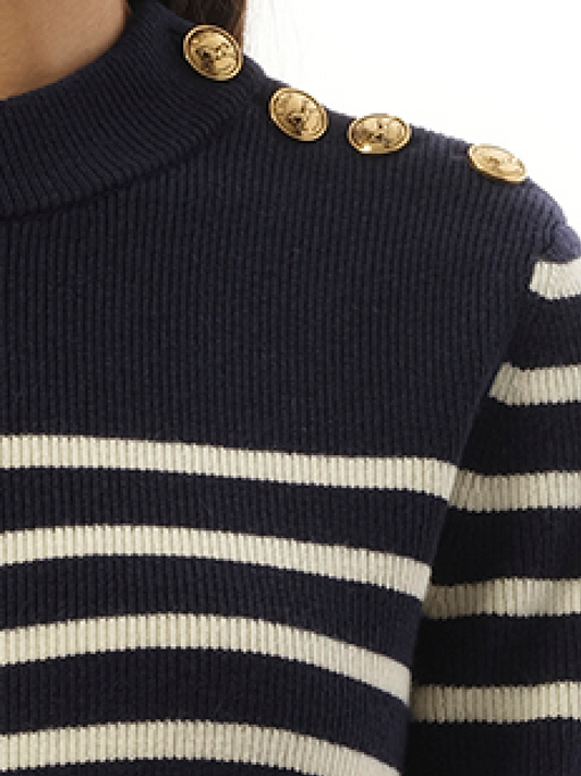 CHLOE Chloe Mariniere Sweater (Blue White)