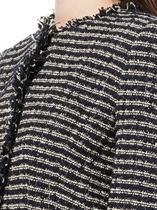 ALEXANDER MCQUEEN Boucle Tweed Jacket (Black Ivory)