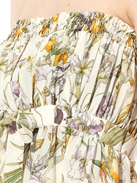 ALEXANDER MCQUEEN Iris Print Dress (Ivory)