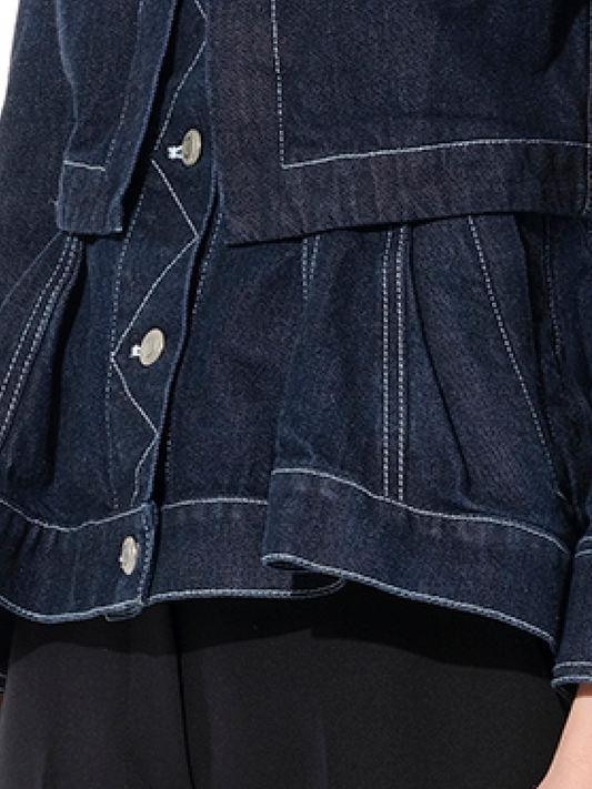 ALEXANDER MCQUEEN Raw Denim Jacket (Blue)