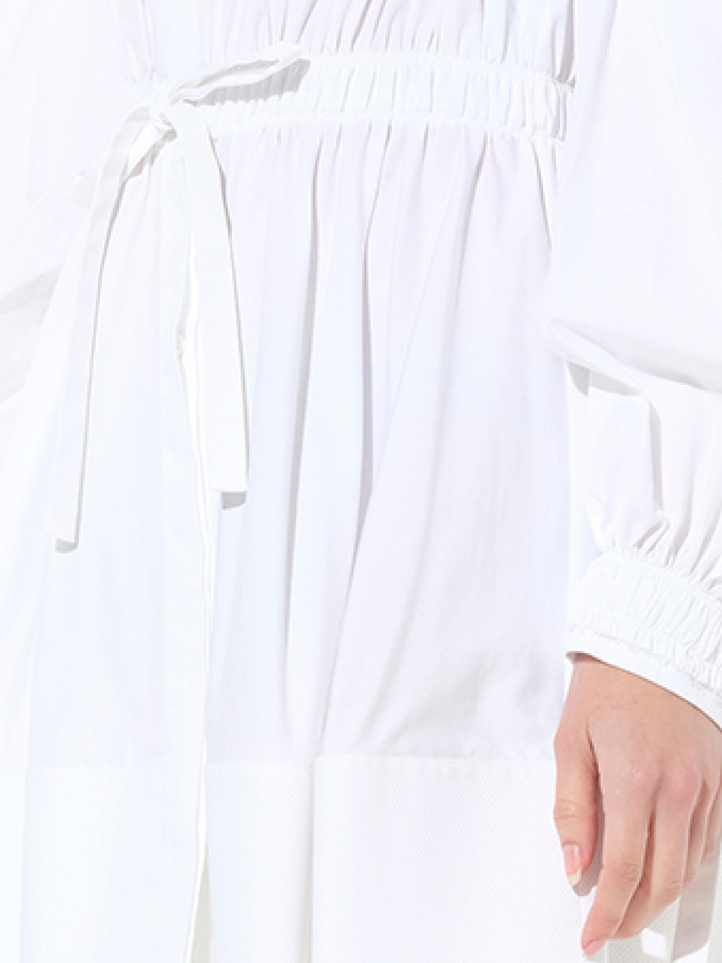 ALEXANDER MCQUEEN Abito Poplin Dress (White)