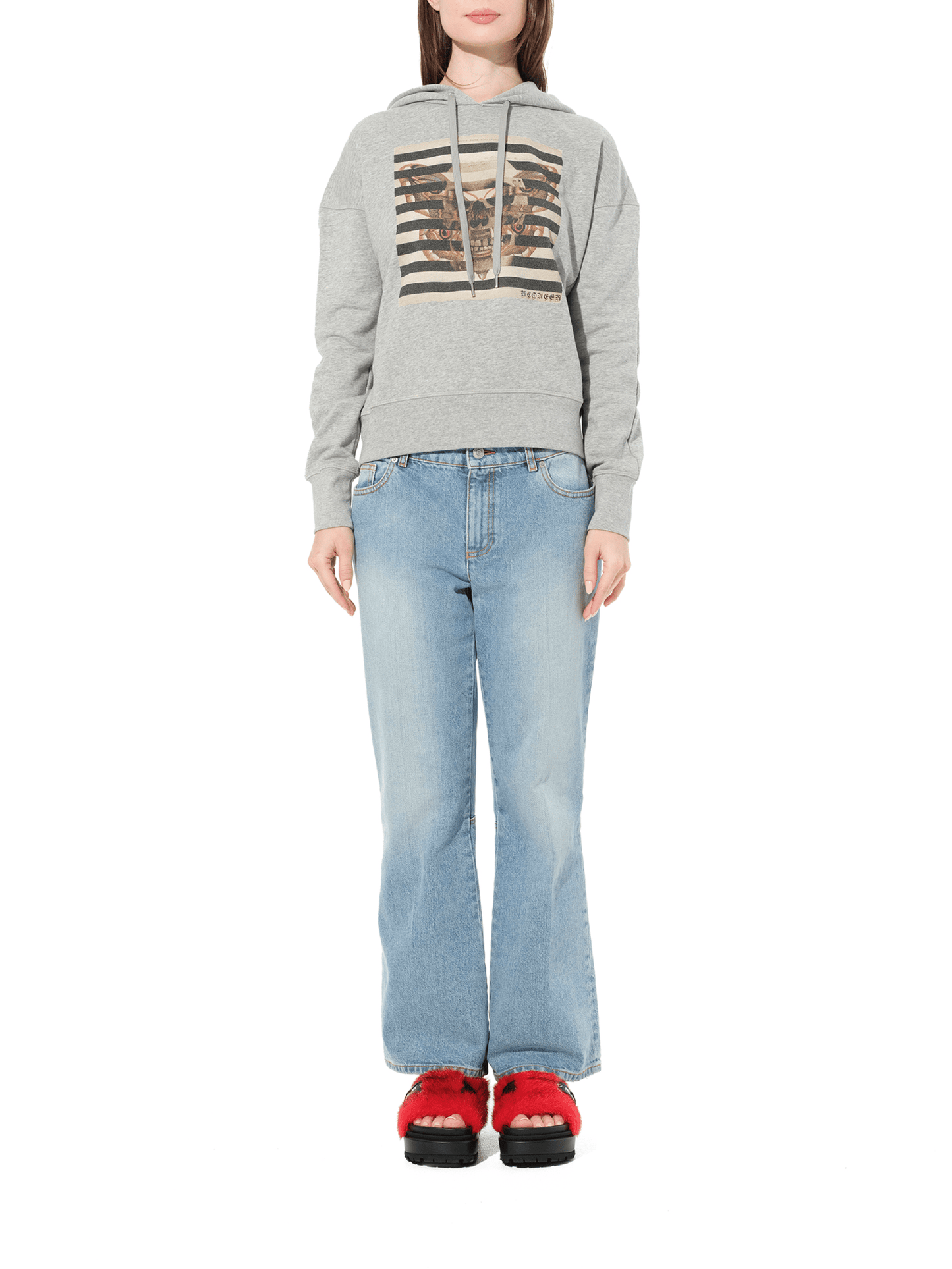 ALEXANDER MCQUEEN Butterfly Skull Sweatshirt (Grey)