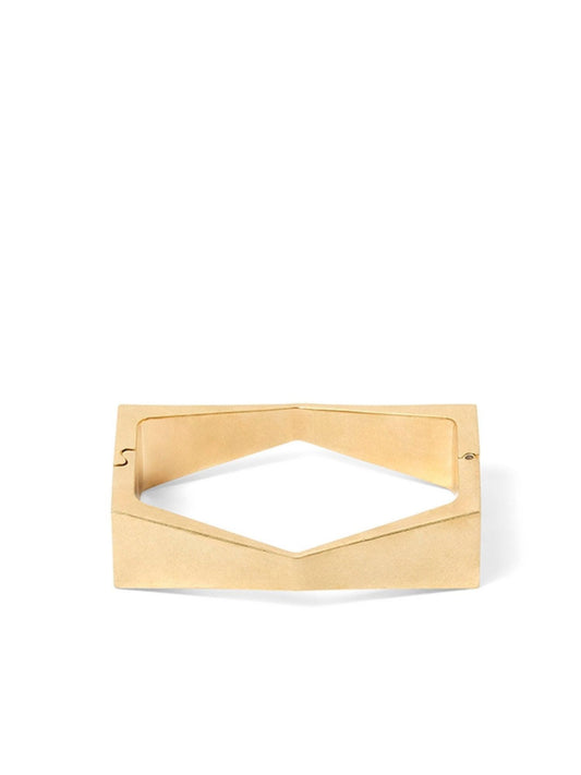 Image of Bracelets. Productname: ALEXANDER MCQUEEN AMQ - Stud Bridge Cuff in GOLD colour by brand - ALEXANDER MCQUEEN