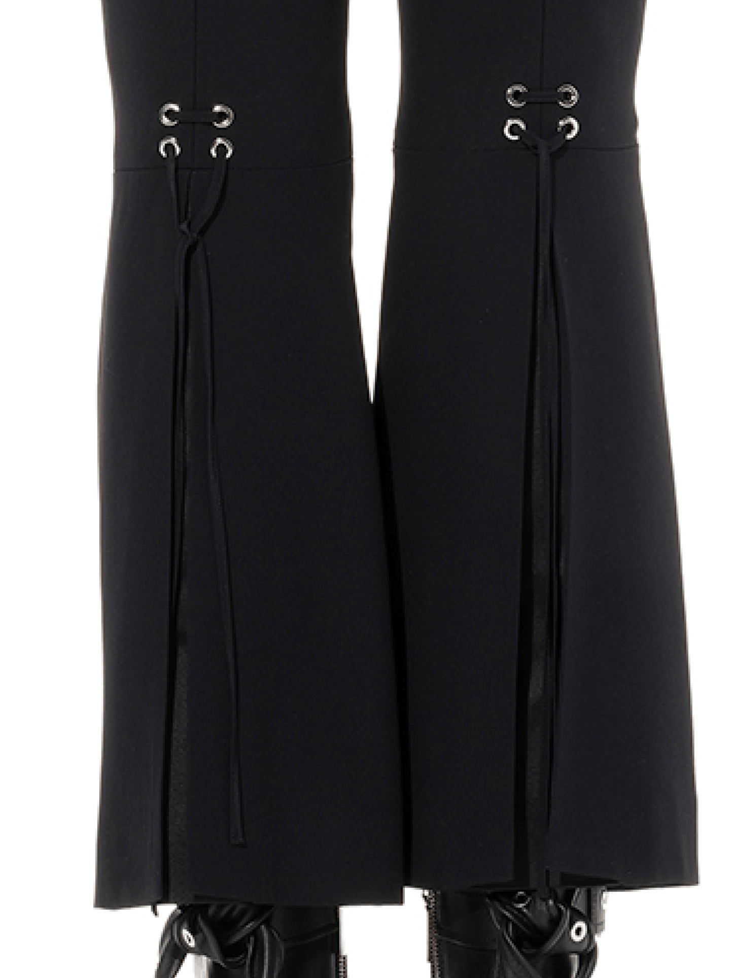 ALEXANDER MCQUEEN Leaf Eye Kick Pants (Black)