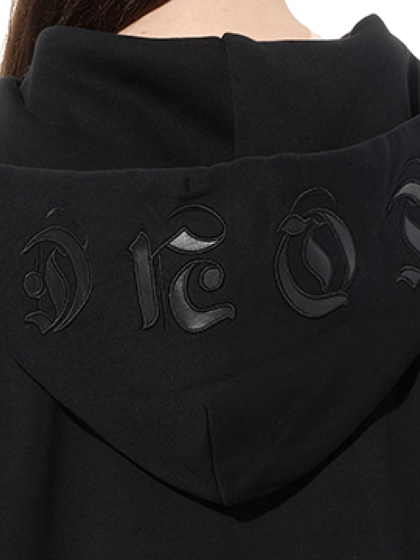 ALEXANDER MCQUEEN Emb Hood Sweatshirt (Black)