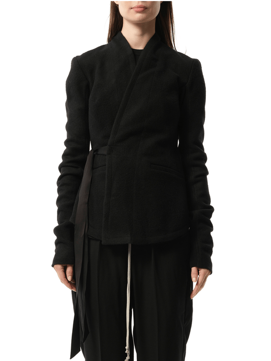 Image of Coats & Jackets. Productname: RICK OWENS Hollywood Wool Jacket in BLACK colour by brand - RICK OWENS