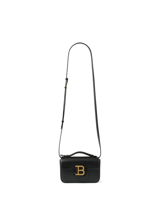 Image of Bags. Productname: BALMAIN B-Buzz Mini 17 Calfskin Bag in BLACK colour by brand - BALMAIN