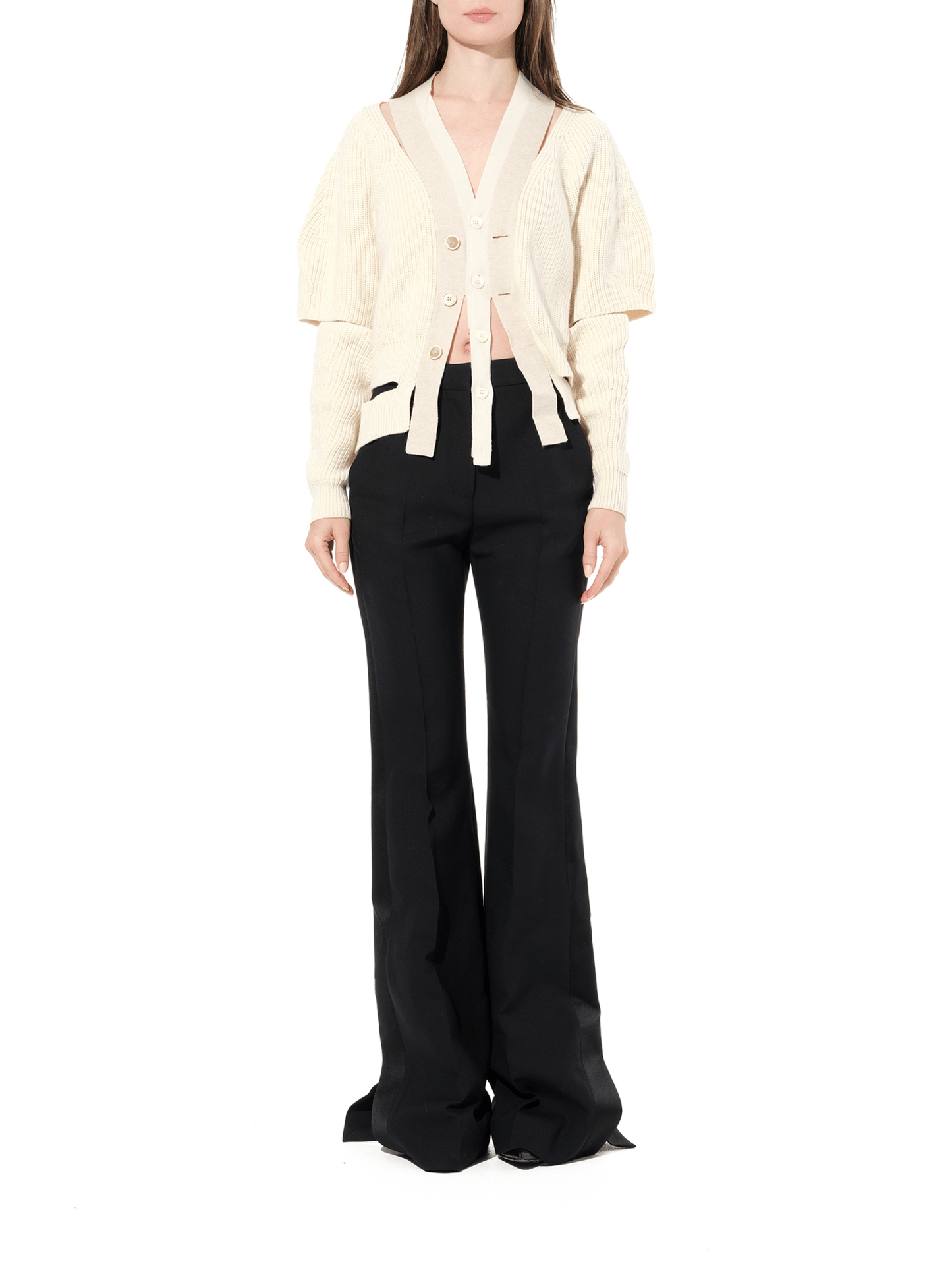 ALEXANDER MCQUEEN Chuncky Cardigan (White)