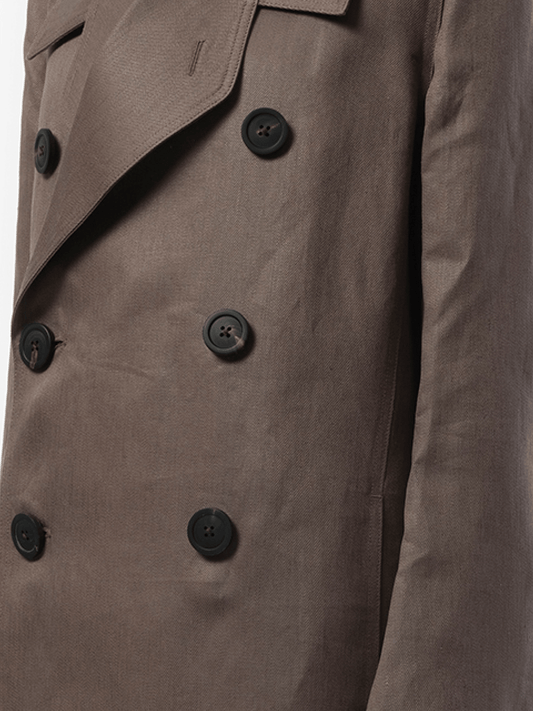 RICK OWENS Officer Coat (Brown)