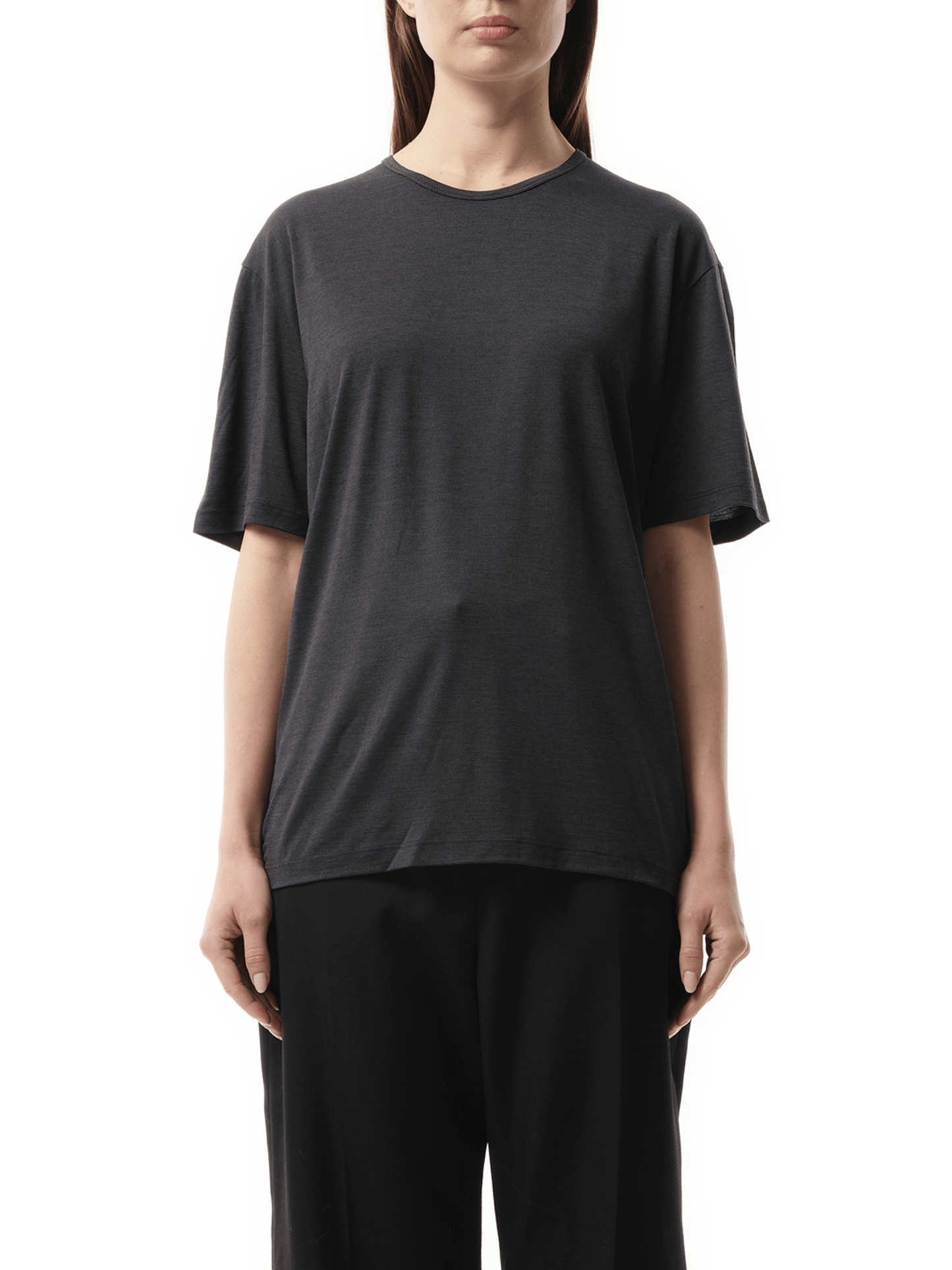 Image of a model wearing Tops. Productname: BALENCIAGA Top in Black colour by brand - BALENCIAGA