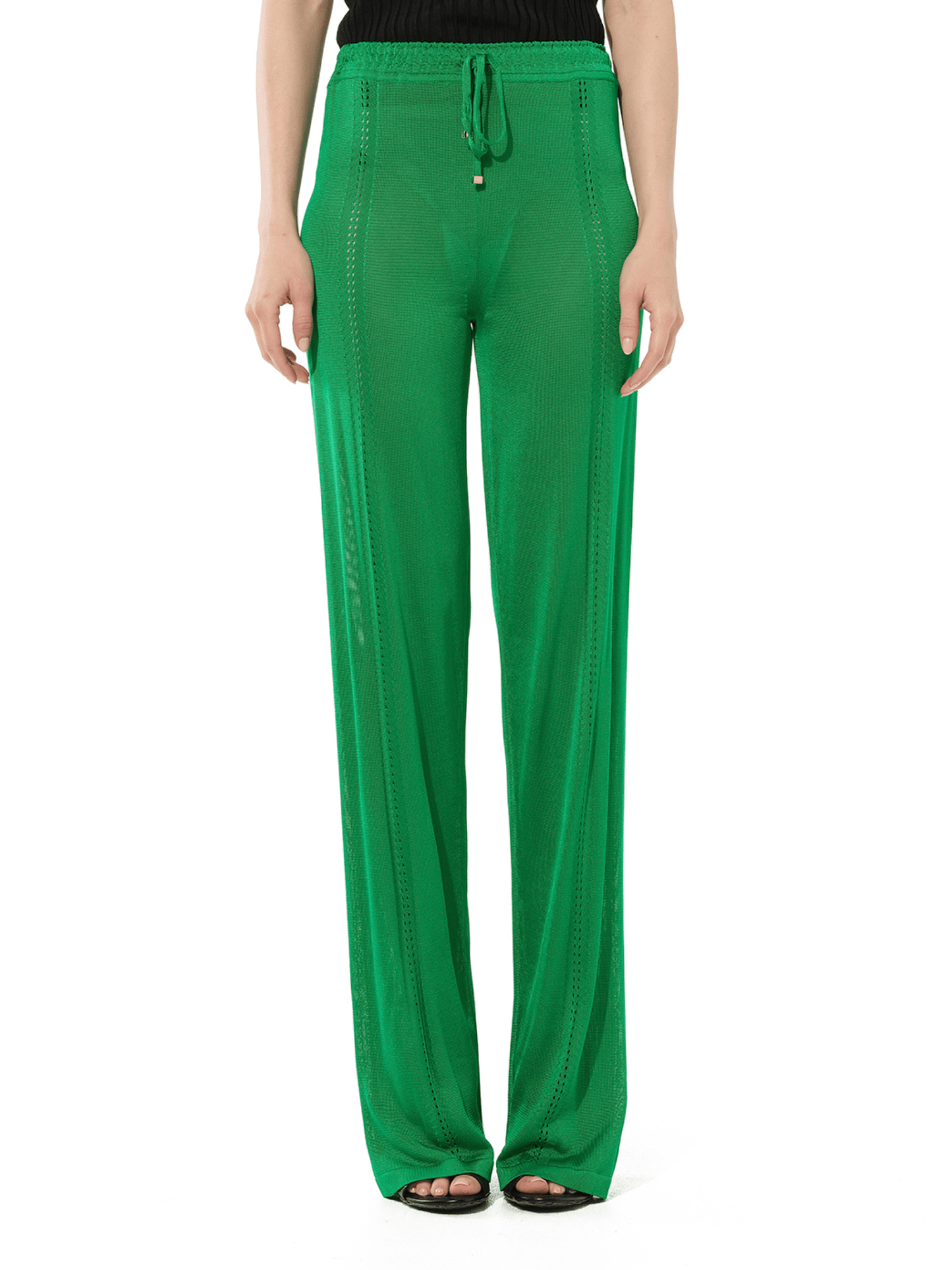 Image of a model wearing Pants. Productname: PUCCI Trousers in Green colour by brand - PUCCI