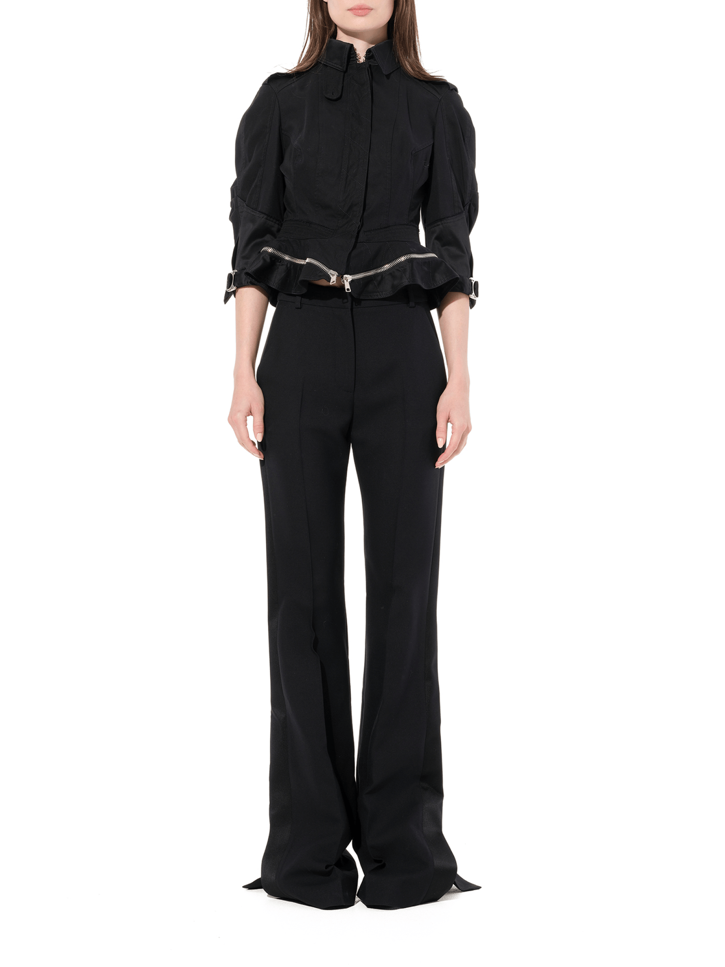ALEXANDER MCQUEEN Military Peplum Jacket (Black)
