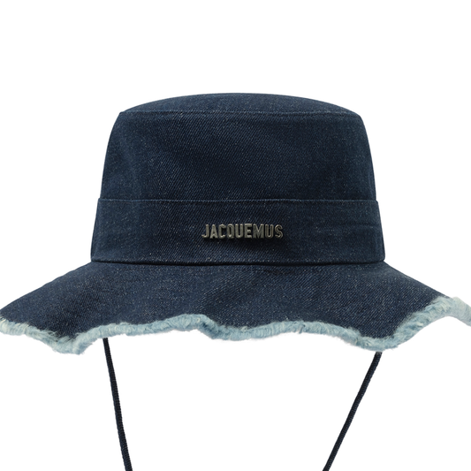 JACQUEMUS Artichaut Frayed Expedition Hat (Navy)
