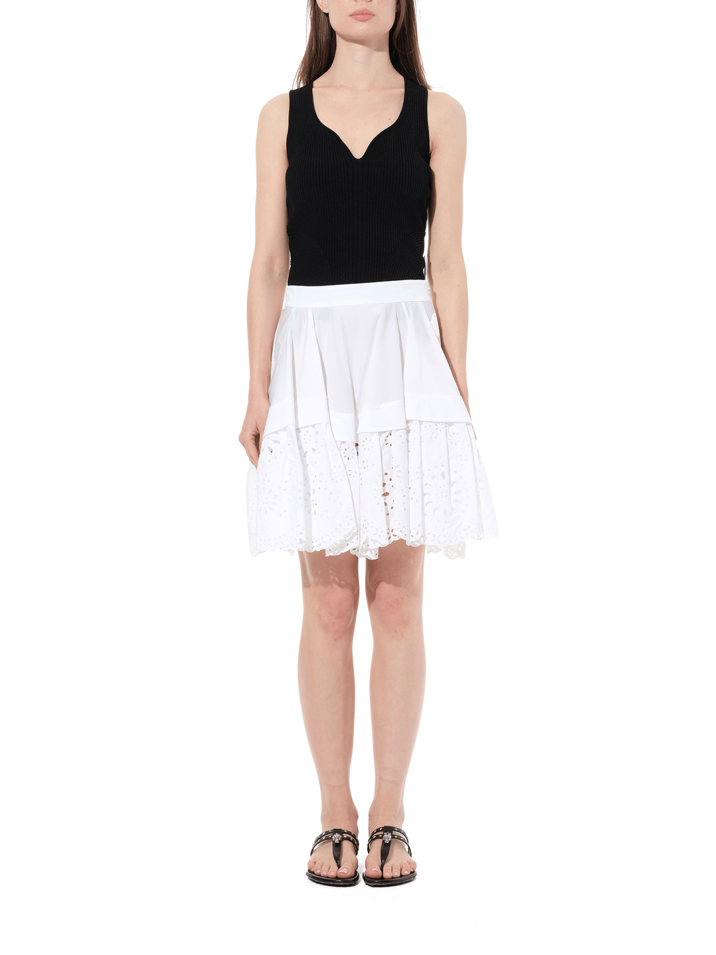 ALEXANDER MCQUEEN Mini Skirt (White)