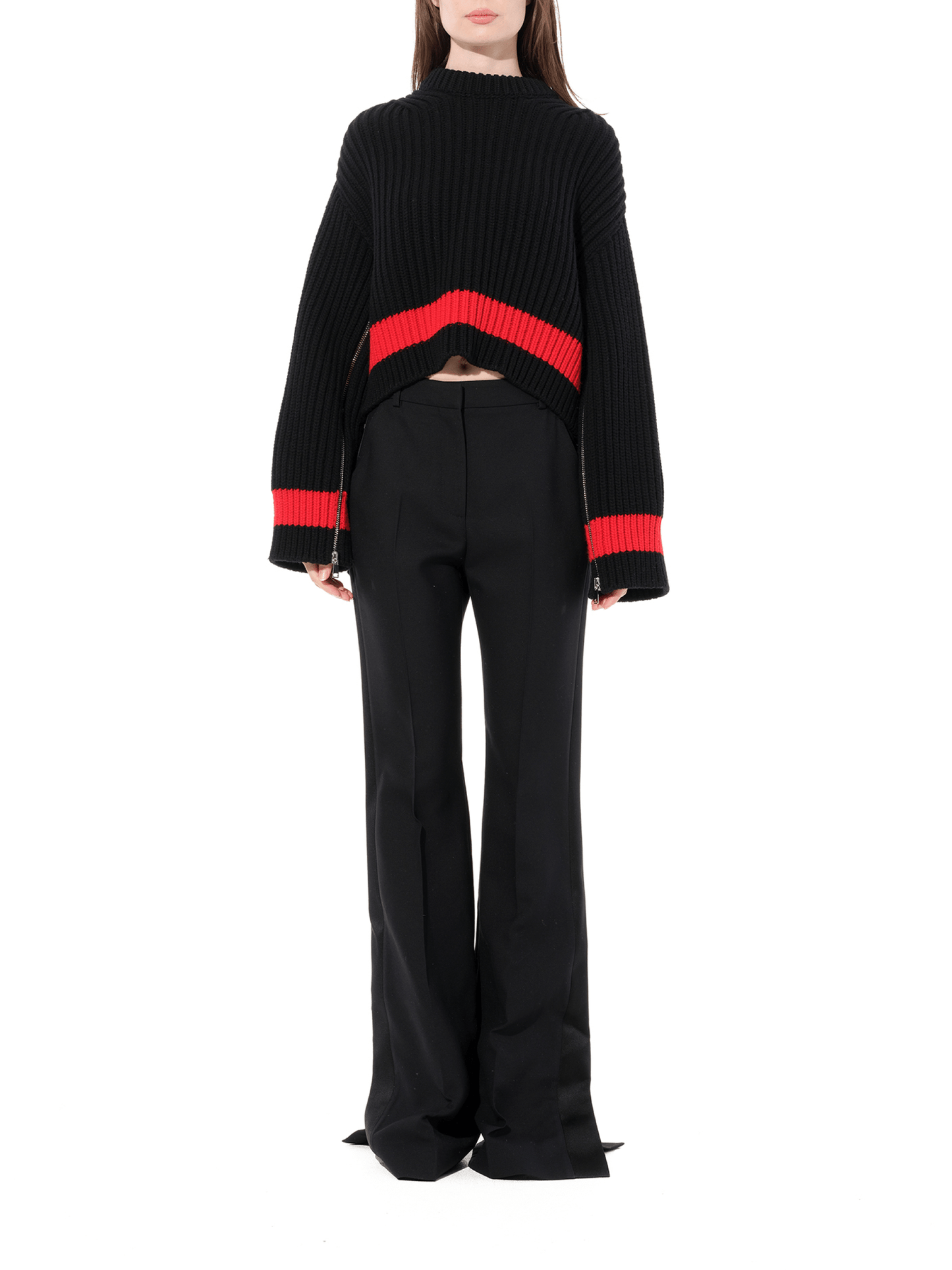 ALEXANDER MCQUEEN Chunky Rib Knitwear (Black)