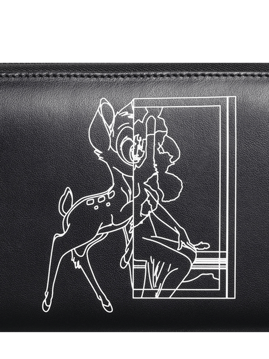 Image of Wallets & Money Clips. Productname: GIVENCHY Iconic Bambi Zip Wallet in BLACK colour by brand - GIVENCHY