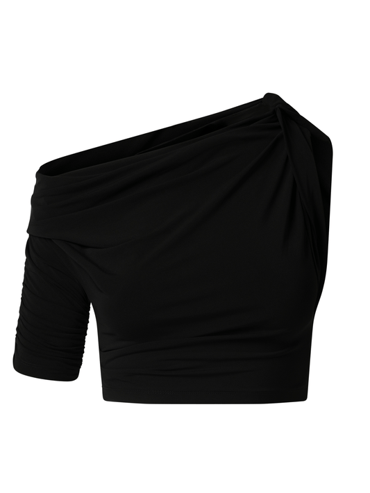 JACQUEMUS Le Haut Drapeado MC (Black)