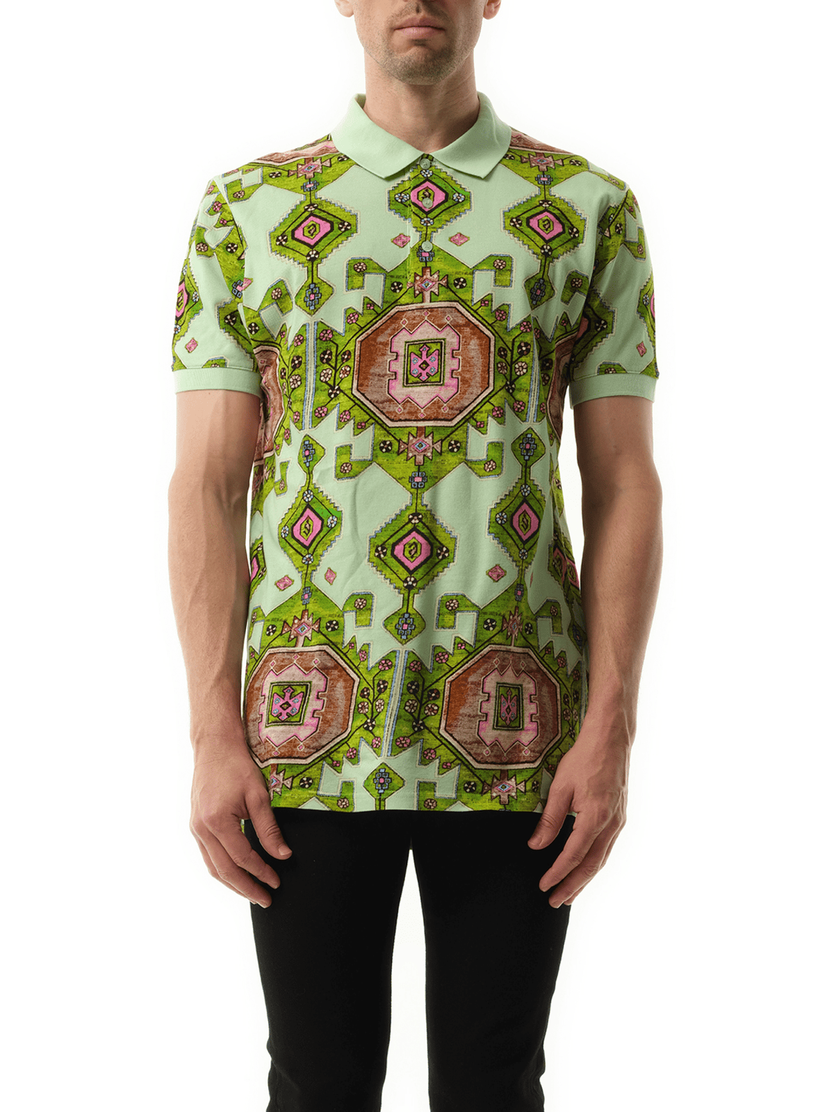 Image of a model wearing Tops. Productname: GIVENCHY Polo in GREEN colour by brand - GIVENCHY