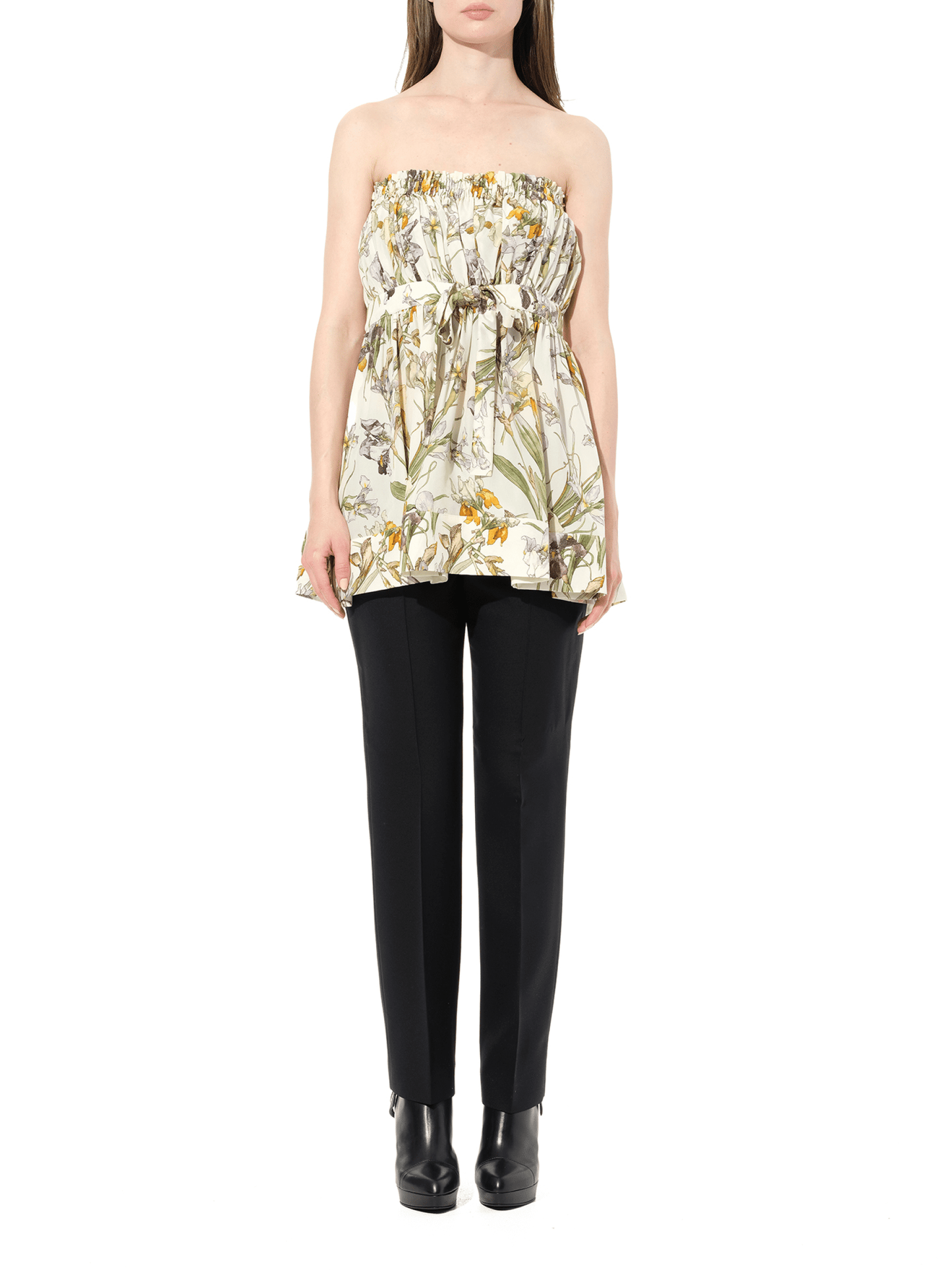 ALEXANDER MCQUEEN Iris Print Dress (White)